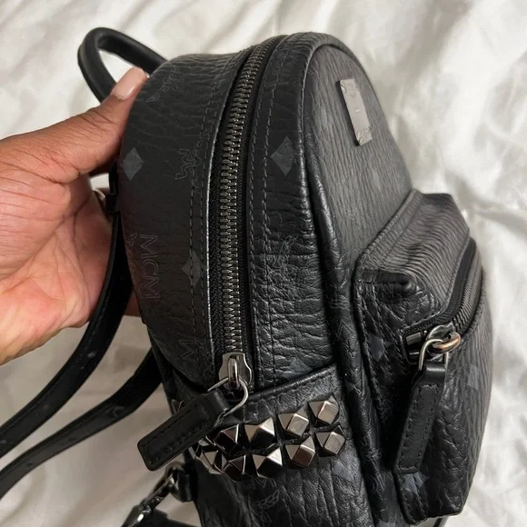 Stark Bebe Boo Side Studs Backpack In Visetos - Picture 3 of 11